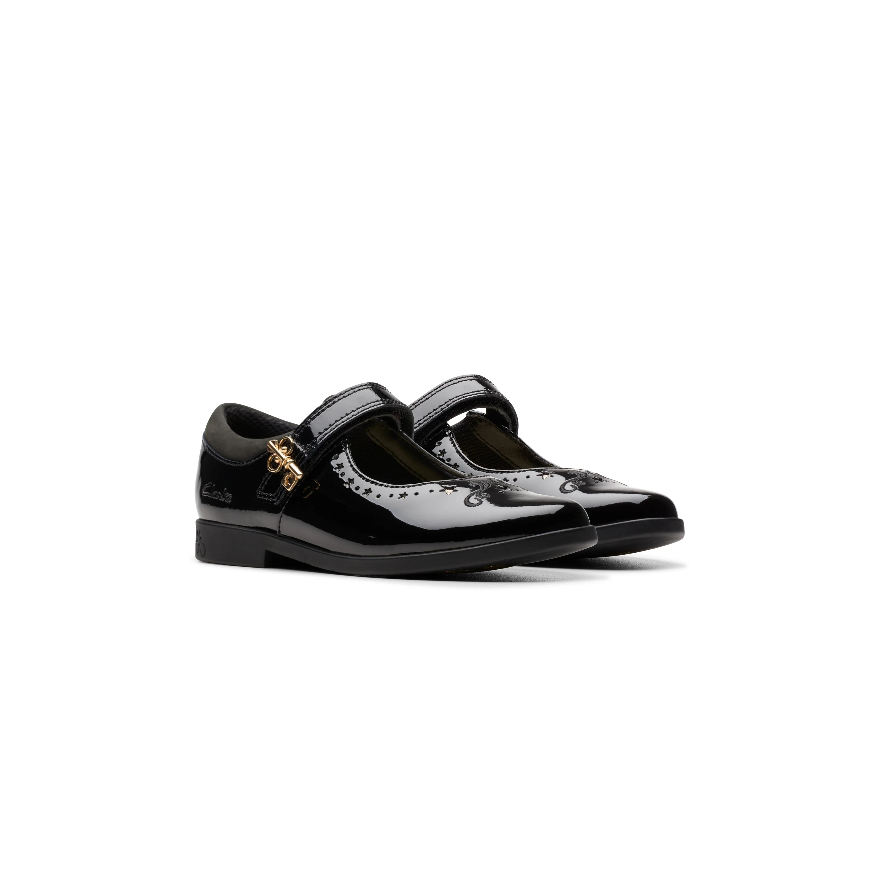 Girls- Lock Magic Kid. Black Patent - Image 4