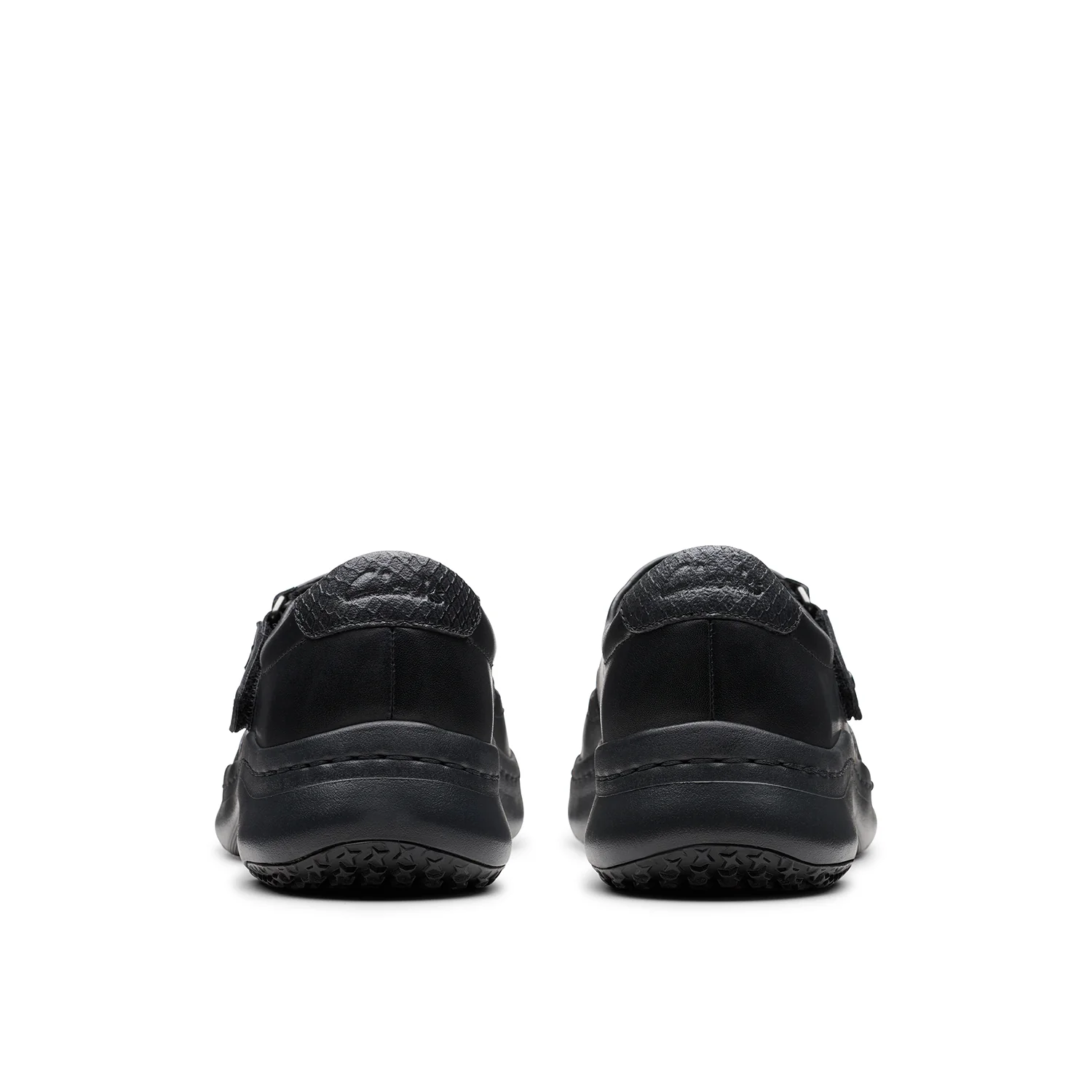 Womens - Clarks Pro Pace Black Leather - Image 5